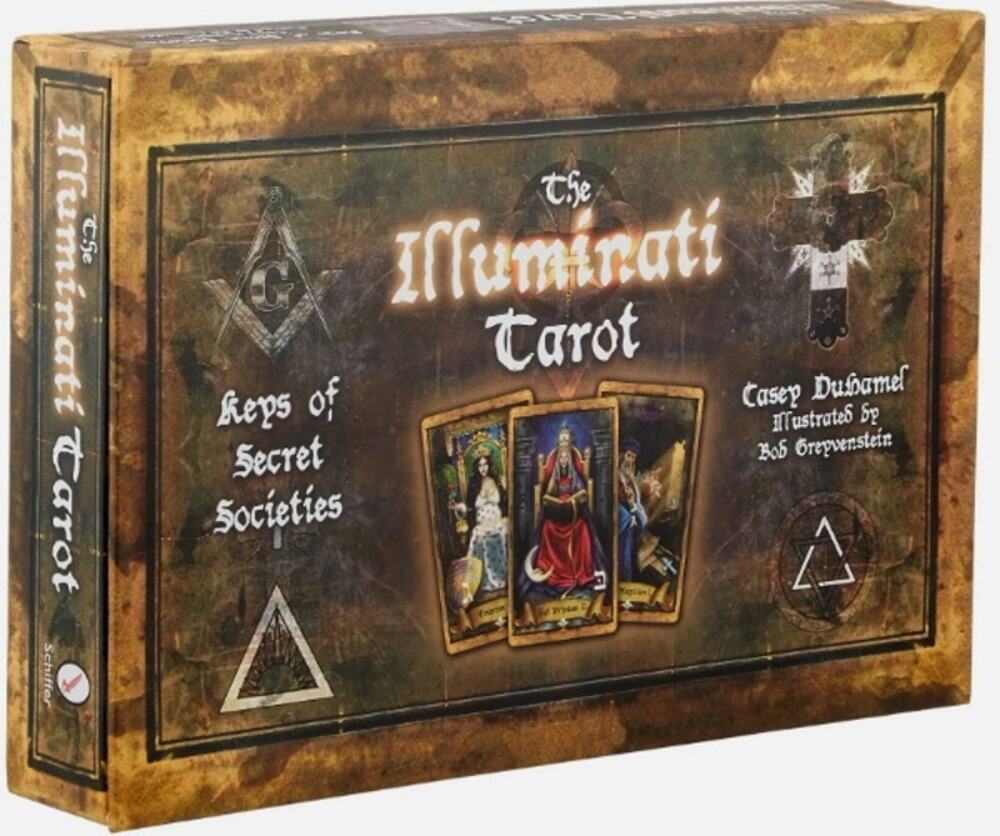 The Illuminati Tarot Box Set Kit - Open Box but Unused - Deck & Book Red Feather
